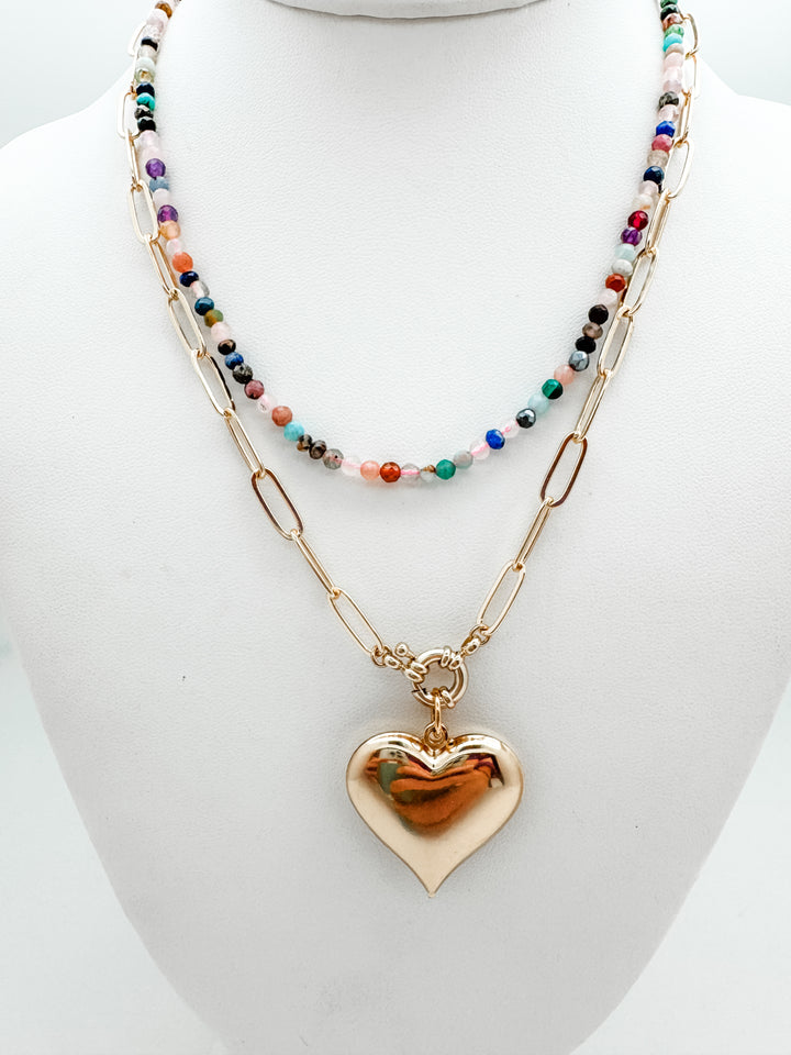Puff Heart Necklace