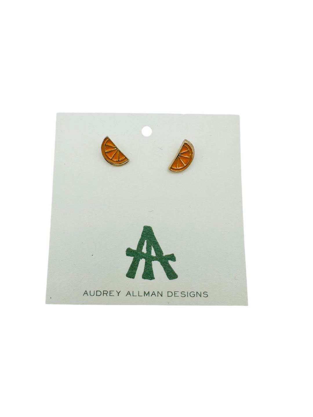 Orange Slice Enamel Stud Earrings