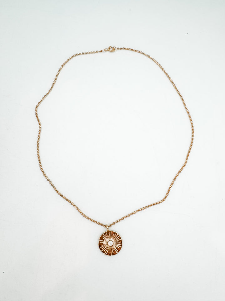 Radial Sun Opal Necklace