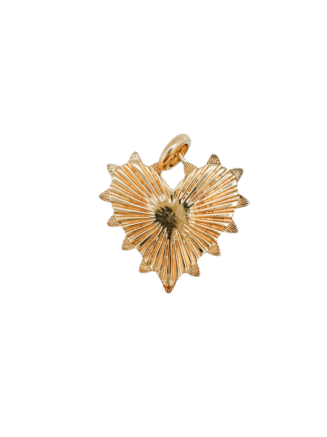 Fluted Heart Charm