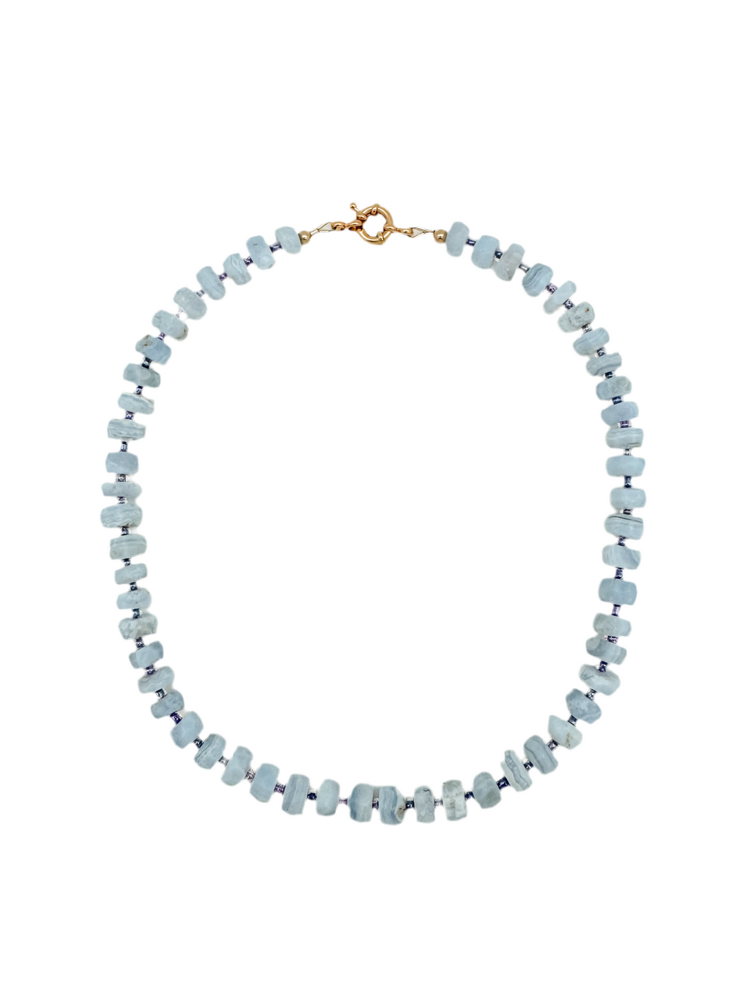 Birch Blue Lace Agate Necklace