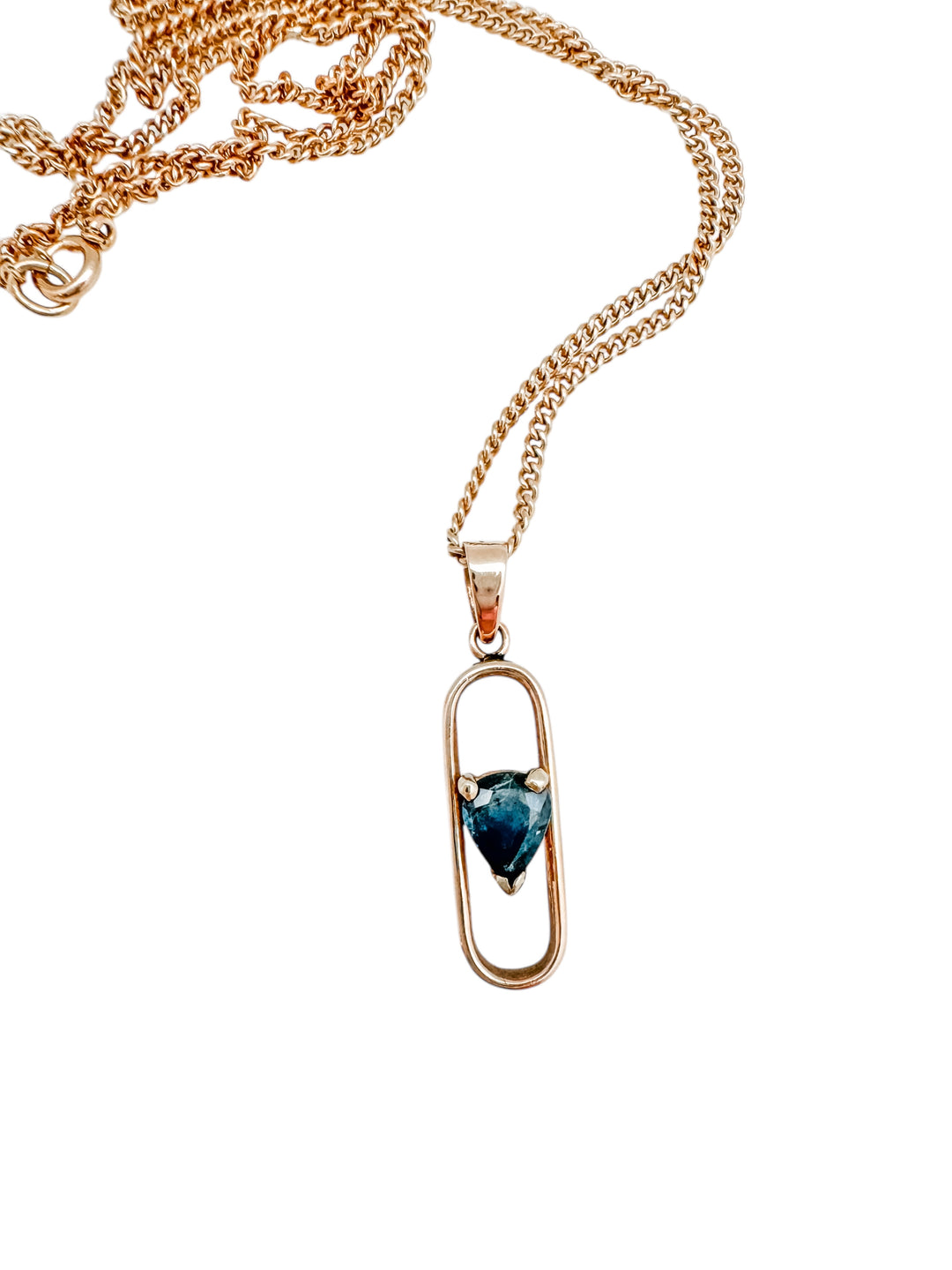 Sapphire Vintage Gold Charm