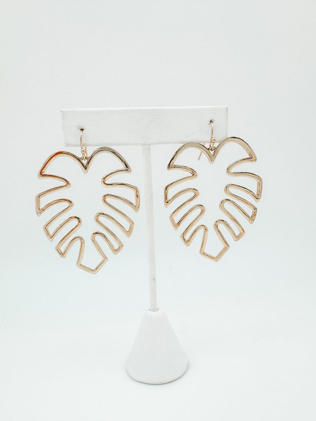 Open Palm Leaf Earring
