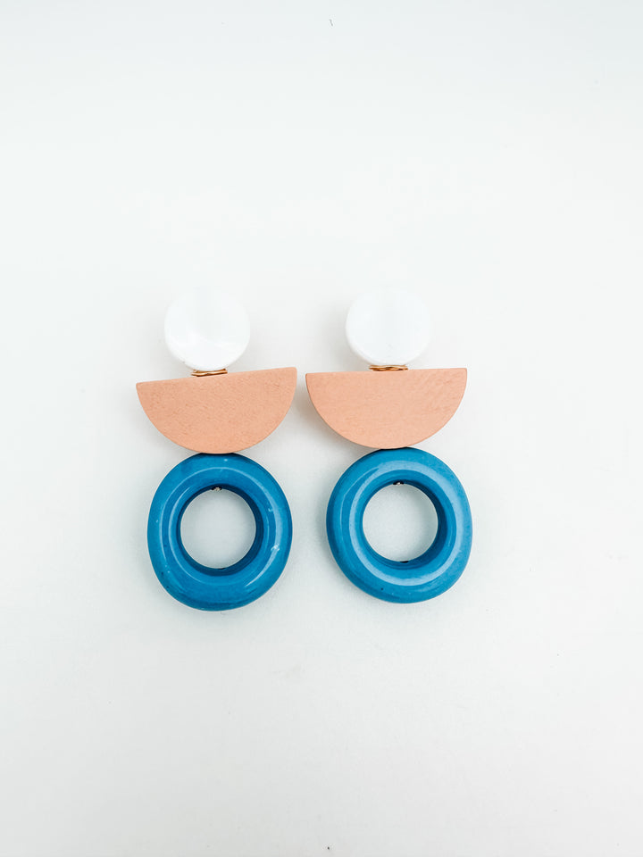 Blue Acrylic Drop Earrings