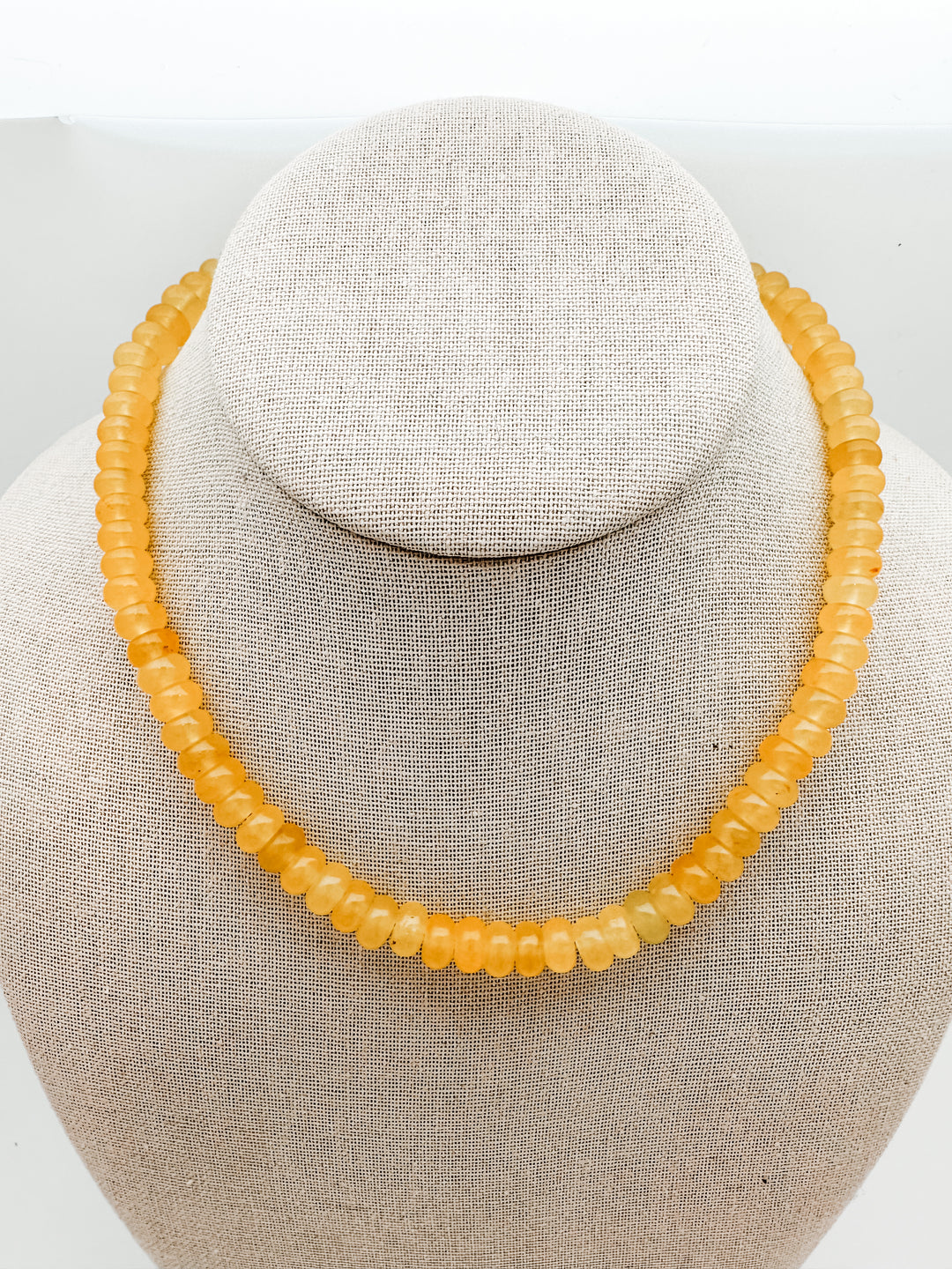 Yellow Jade Candy Gemstone Necklace