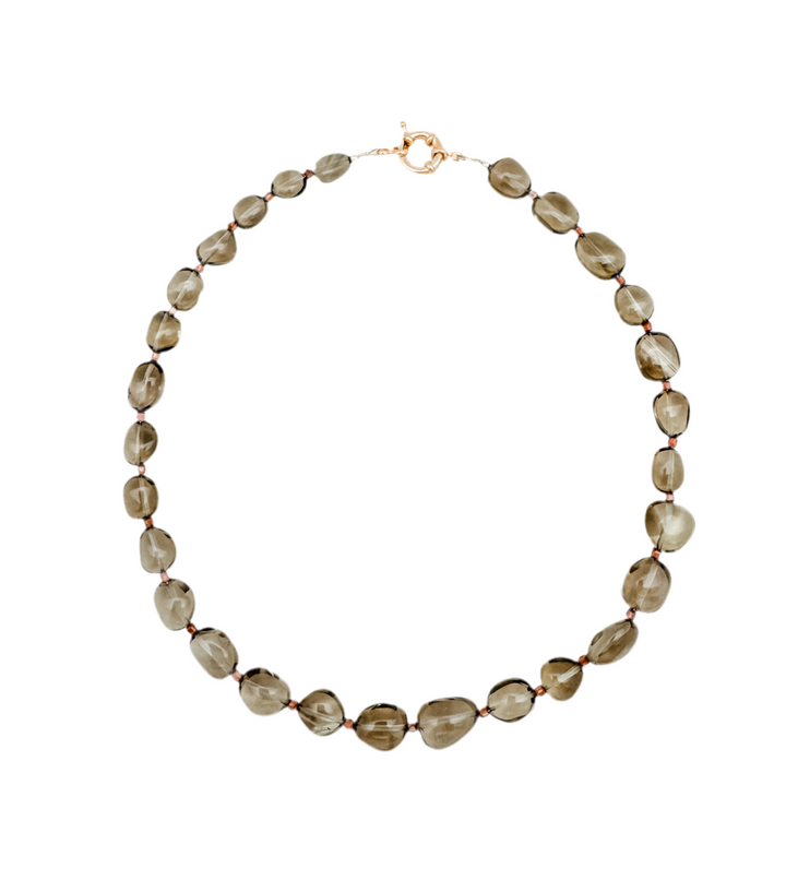 Smoky Quartz and Garnet Necklace