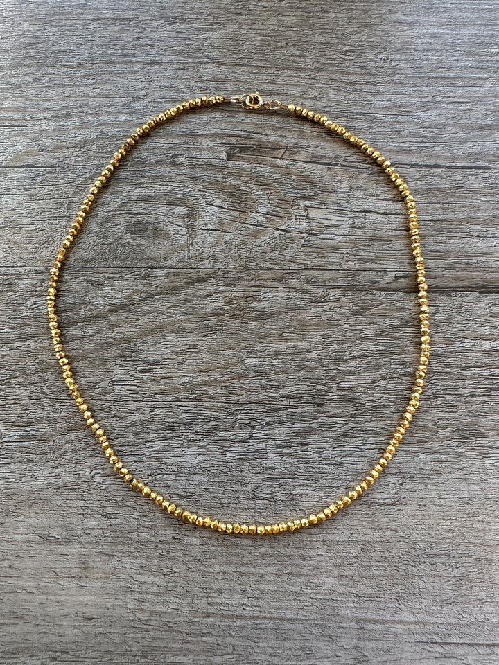 Gold Pyrite Layer Necklace
