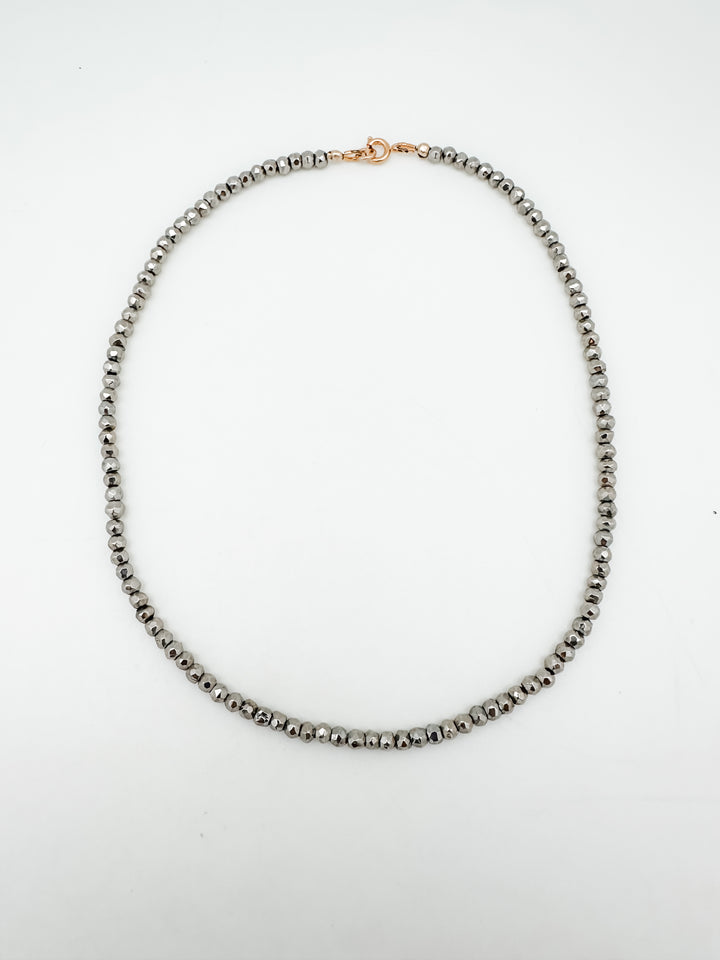 Silver Pyrite Necklace