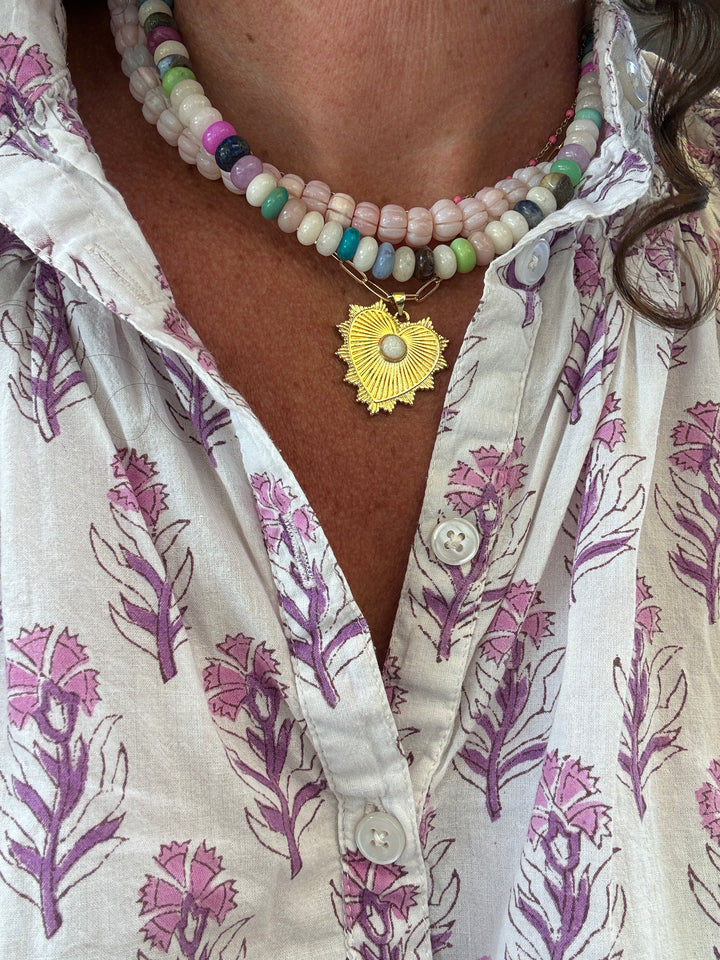 Rainbow Opal Gemstone Candy Necklace