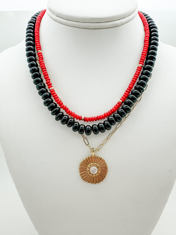Black Gemstone Candy Necklace