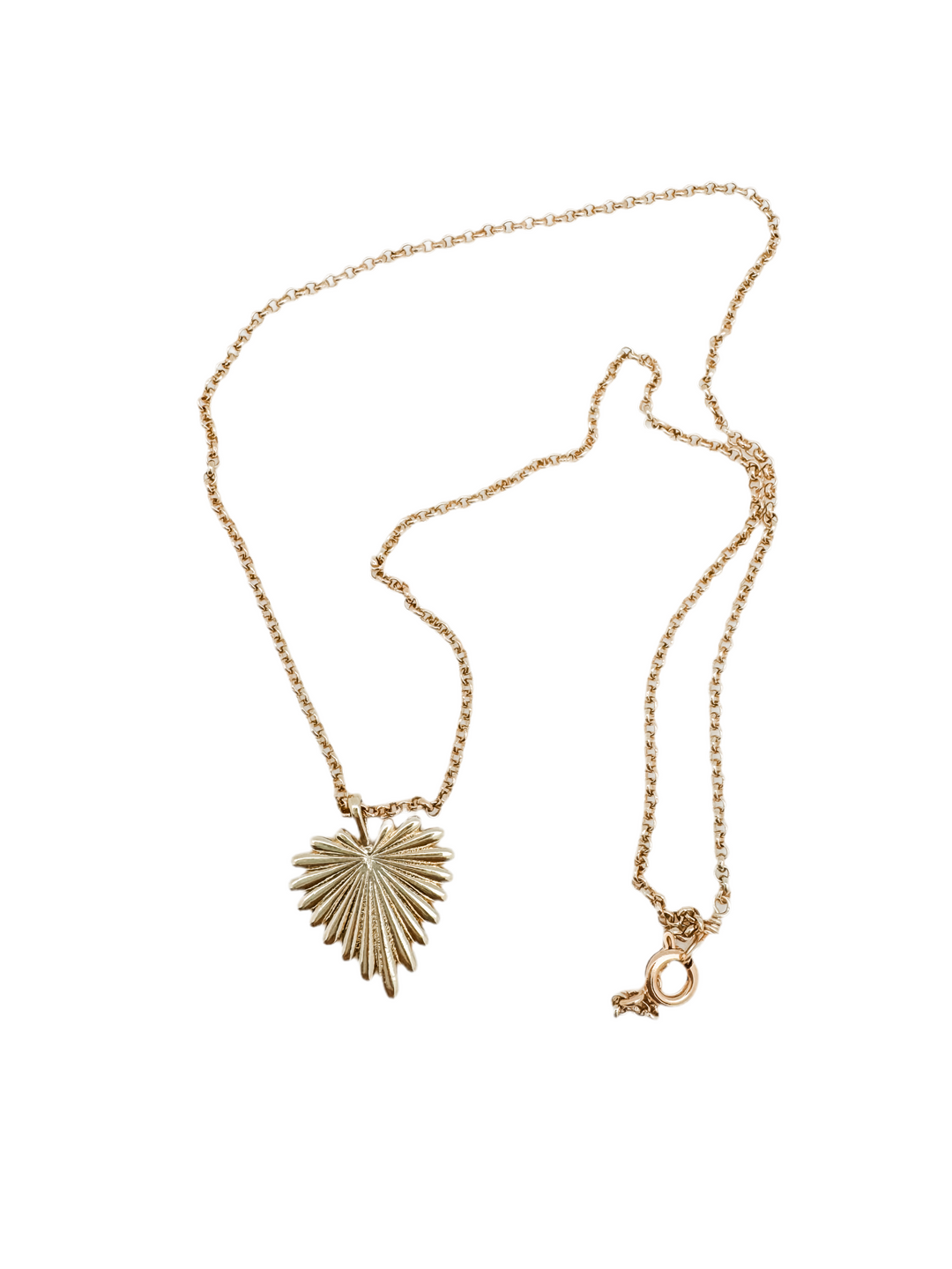 Fluted Heart Necklace