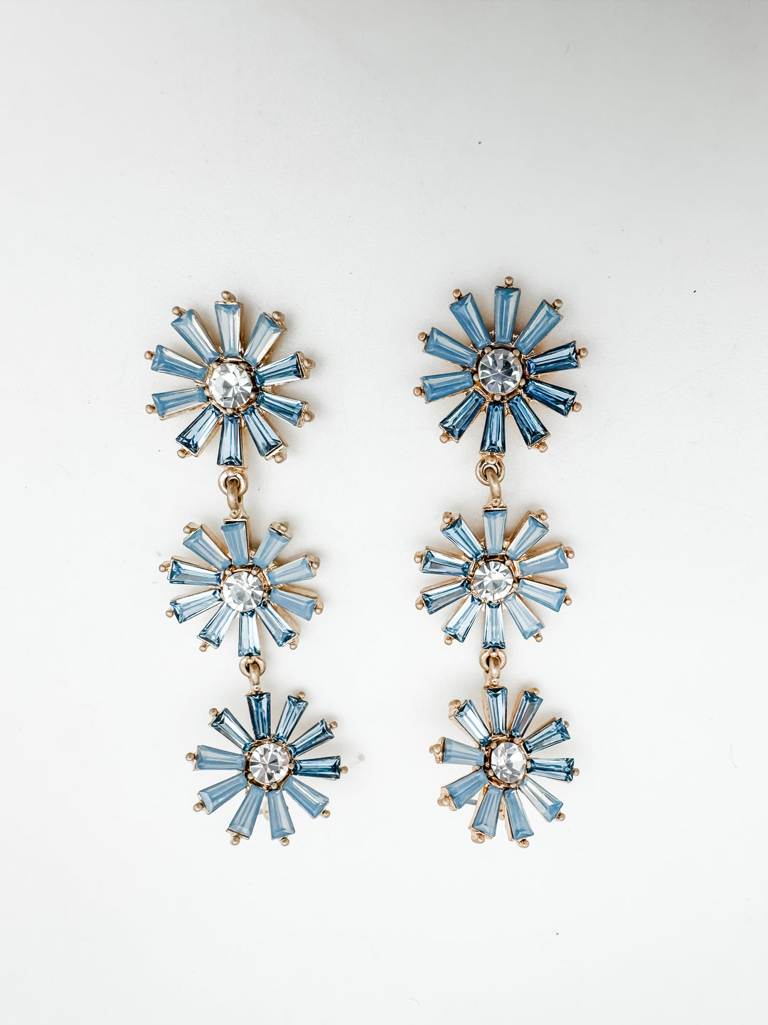 Daisy Blue Crystal Earring