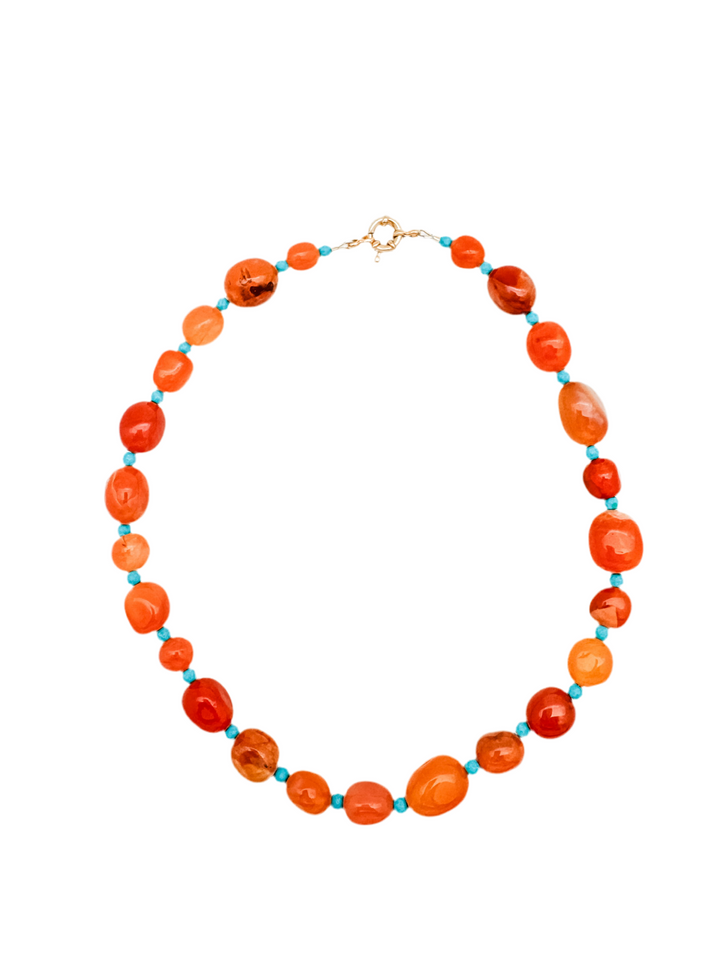 Carnelian and Turquoise Necklace
