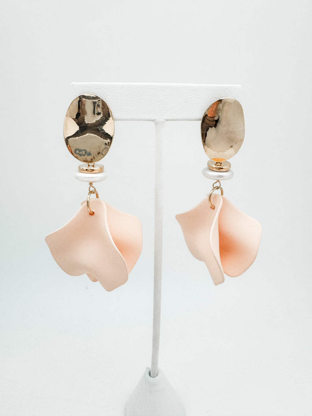 Pink Petal Drop Earring