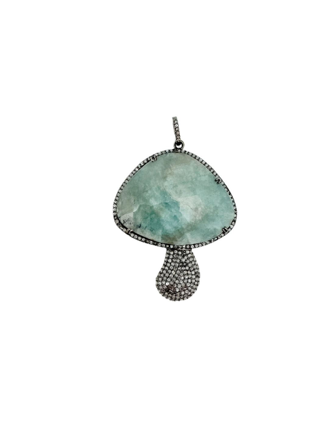 Aquamarine Mushroom Pendant