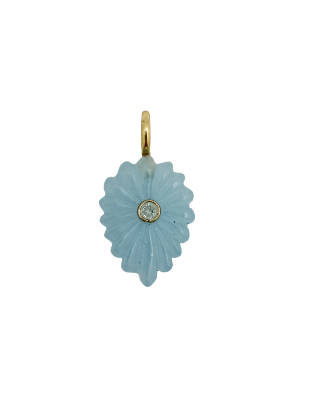 Blue Chalcedony Drop Pendant
