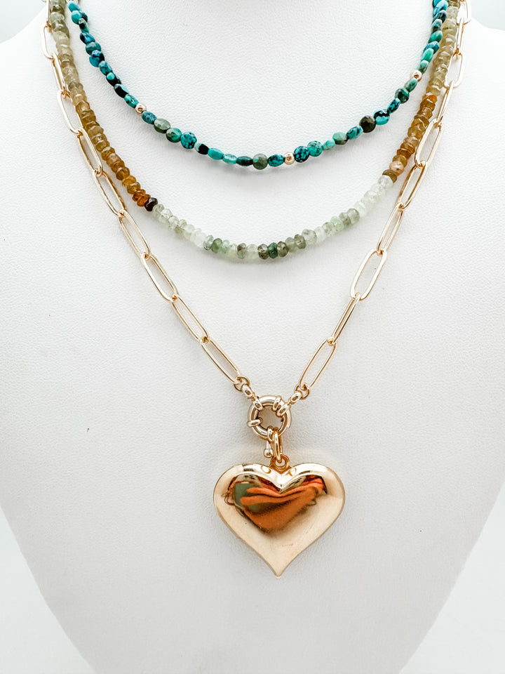 Puff Heart Necklace