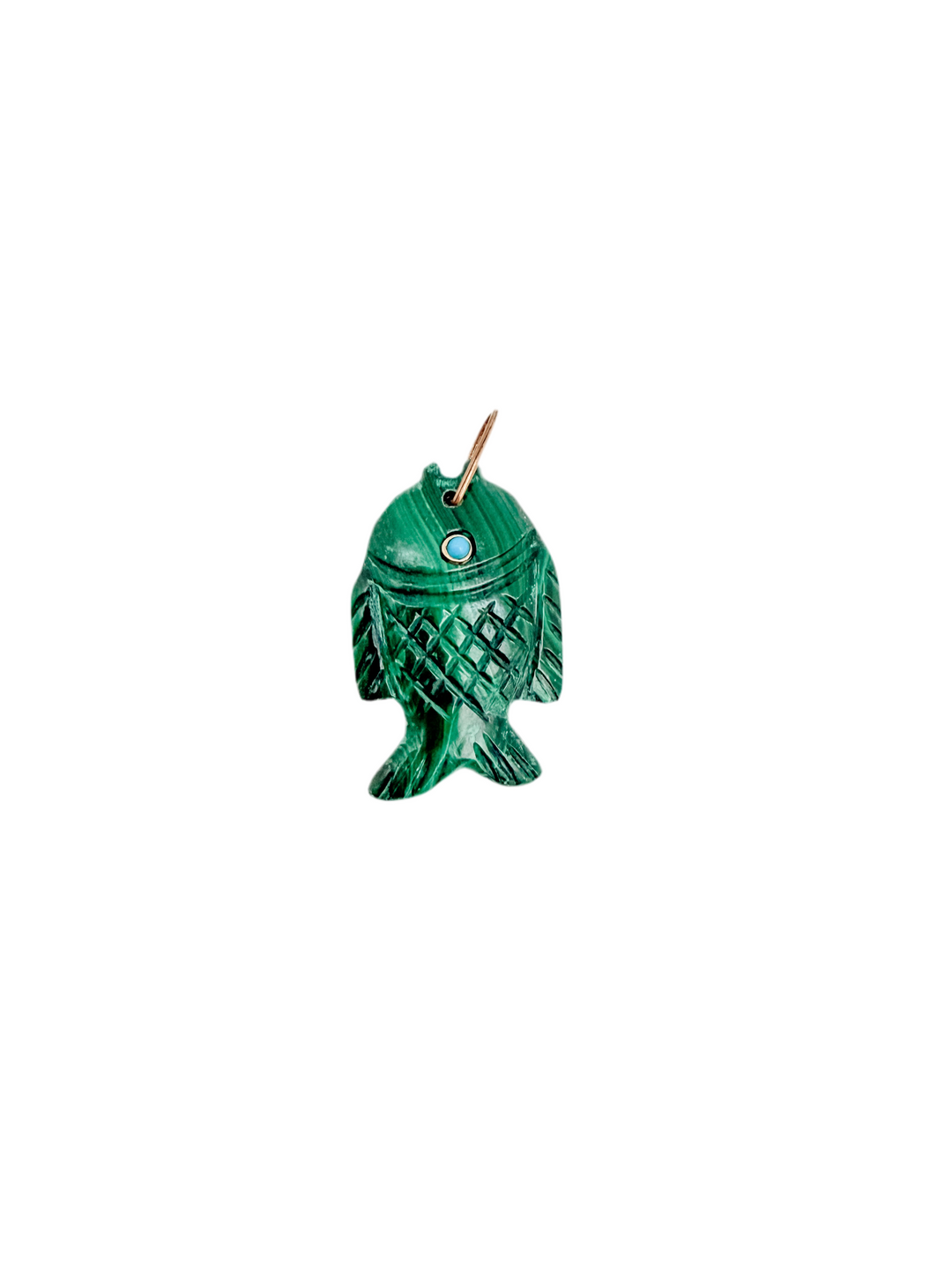 Malachite and Turquoise Fish Pendant