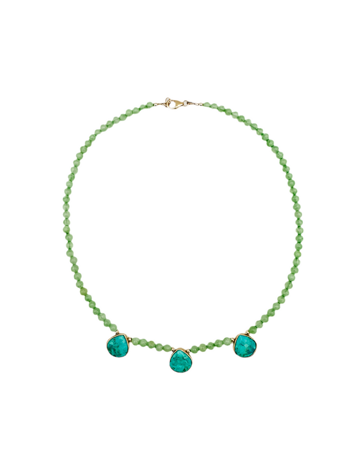 Turquoise and Green Calcite Necklace