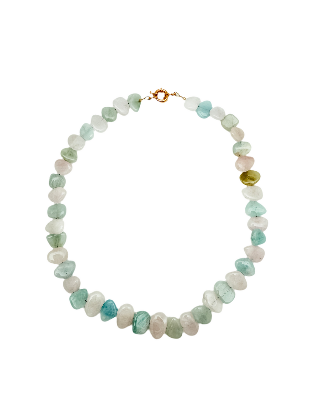 Aquamarine Pebble Necklace