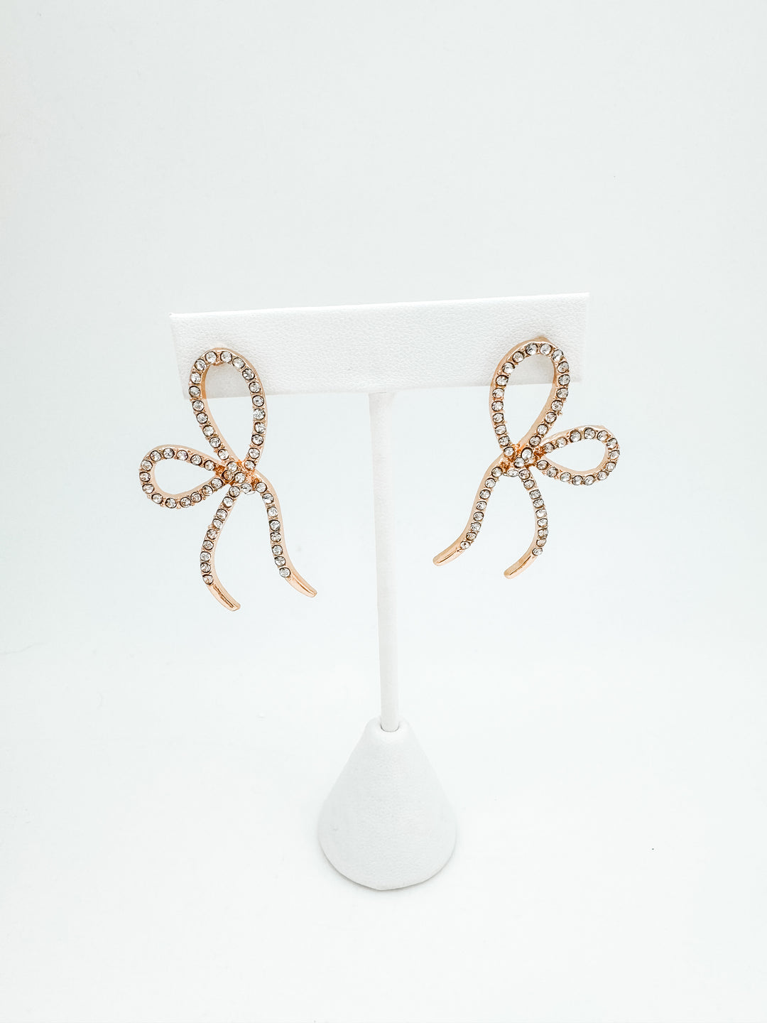 CZ Bow Statement Earrings