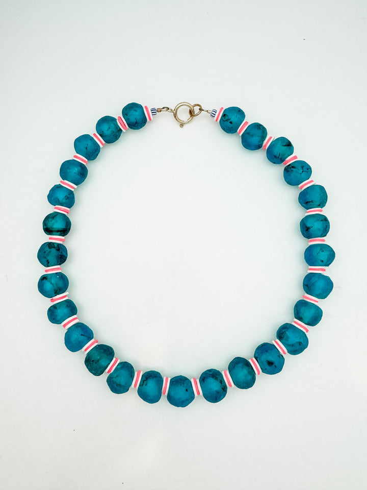 Teal Blue Poolside Necklace
