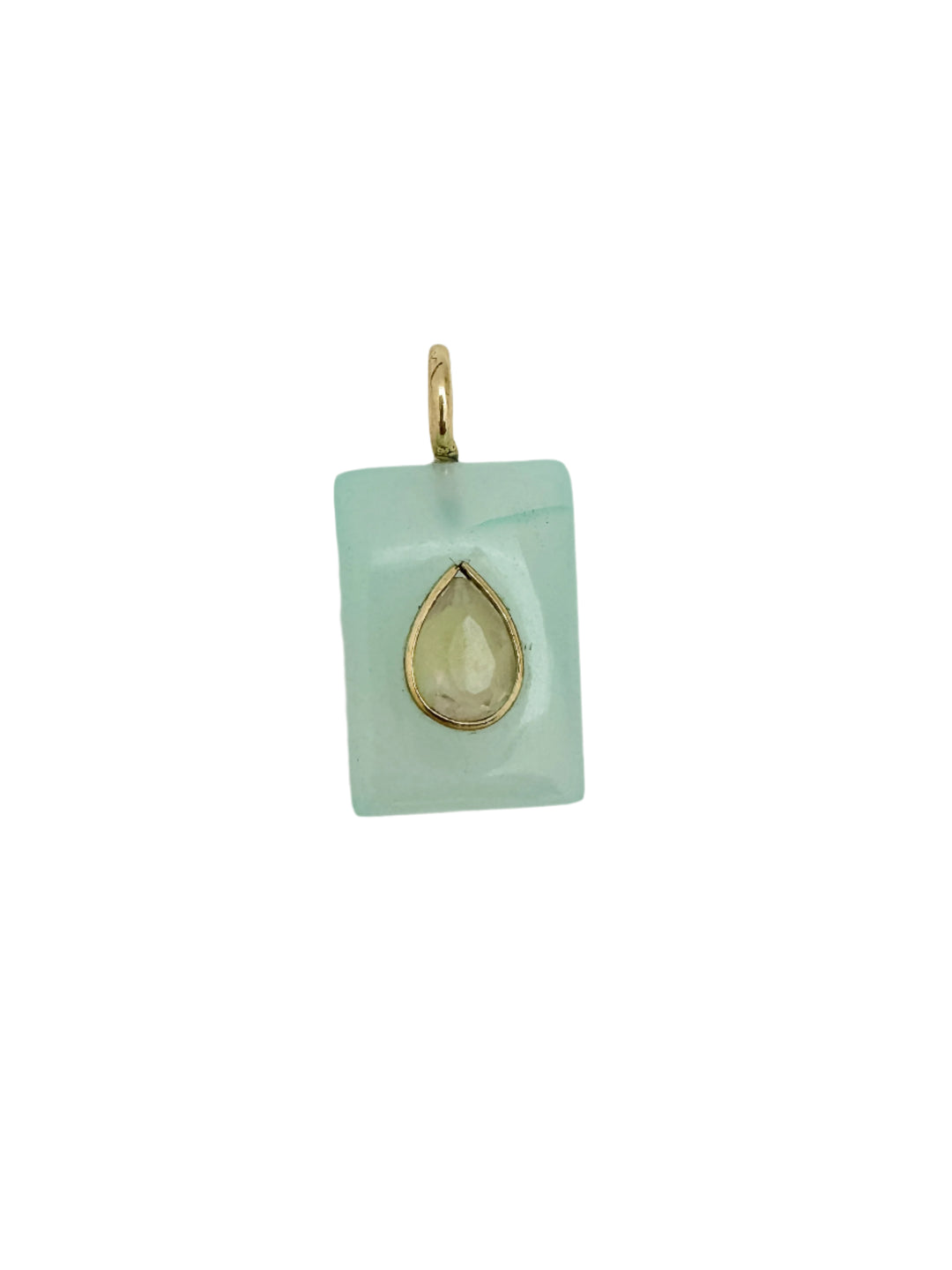 Chalcedony and Prehnite Charm