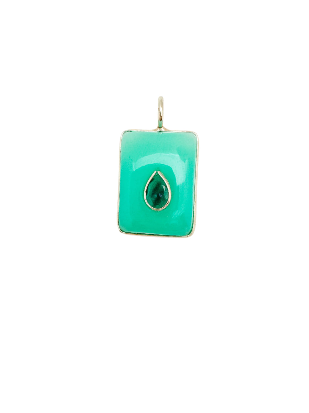 Chrysoprase Rectangle Charm