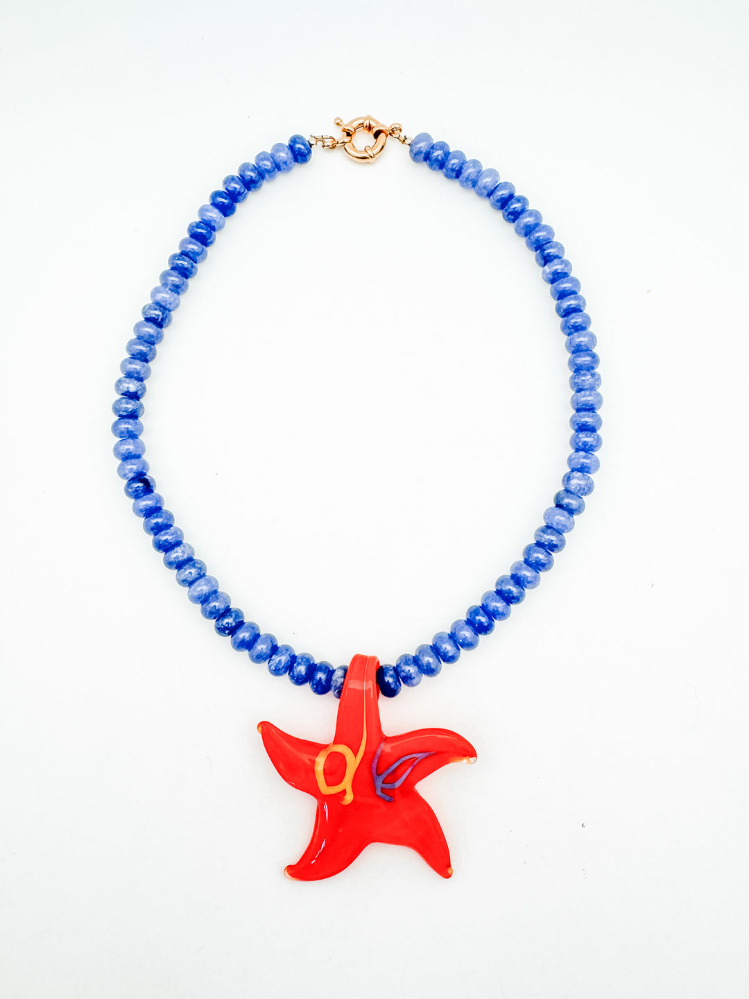 Red Crak Starfish Necklace