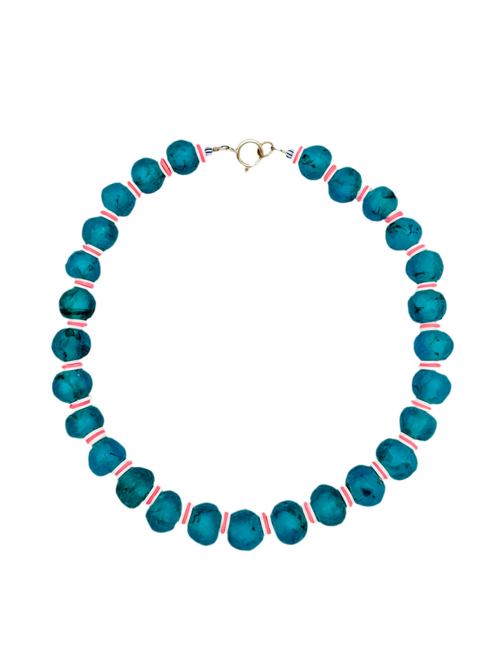Teal Blue Poolside Necklace