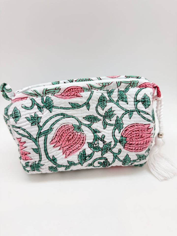 Small Quilted Block Print Bag