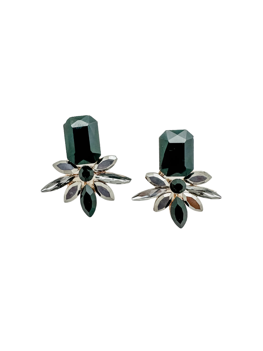 Black Crystal Drop Earring