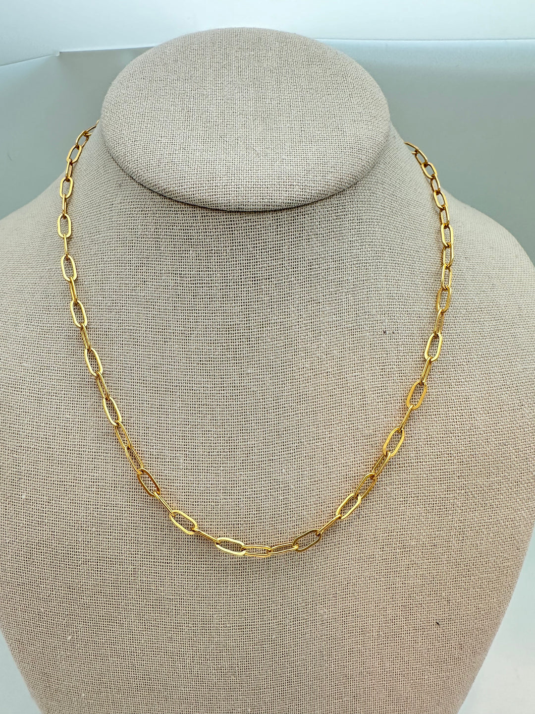 Gold Filled Paperclip Chain Necklace