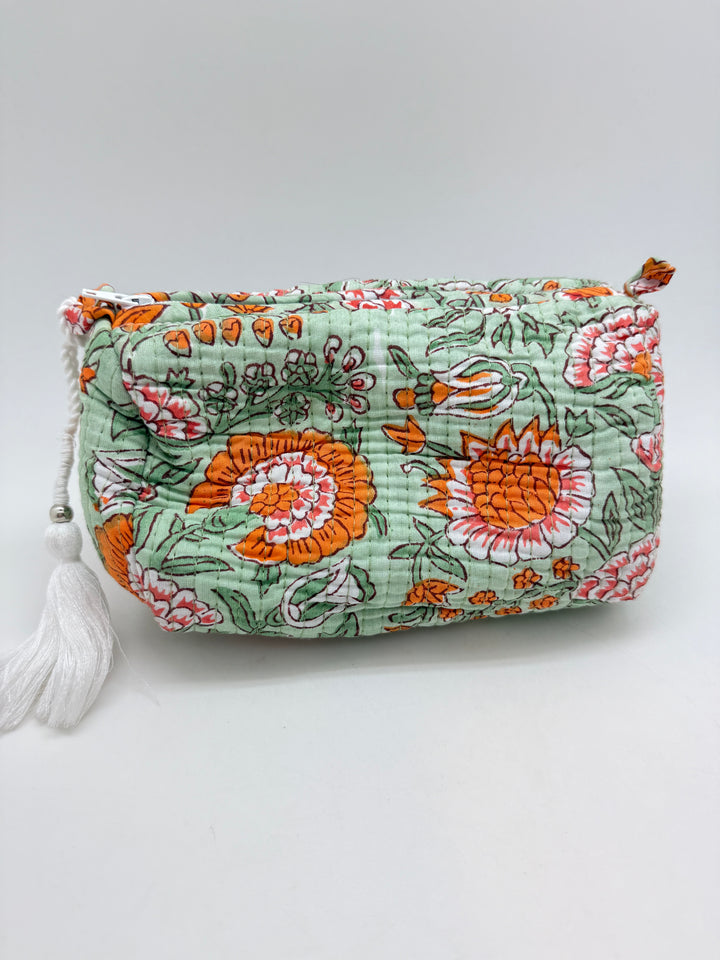 Small Quilted Block Print Bag