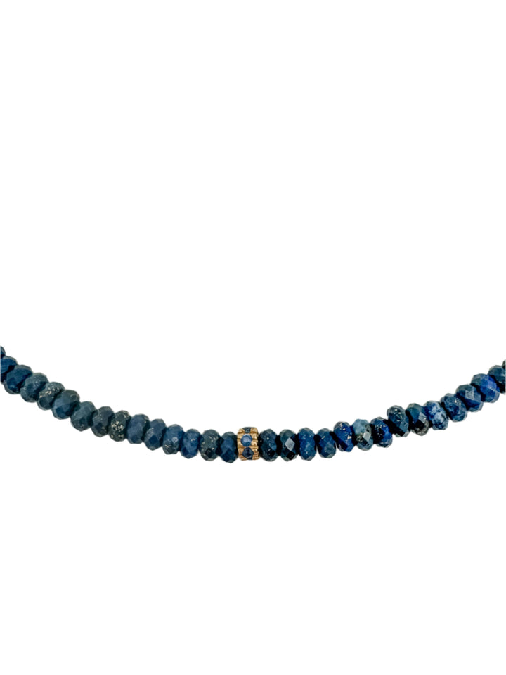 Lapis and Sapphire and Gold Necklace
