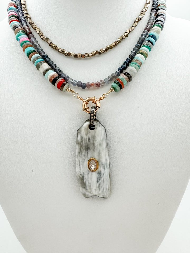 Sunstone Iolite Layer Necklace