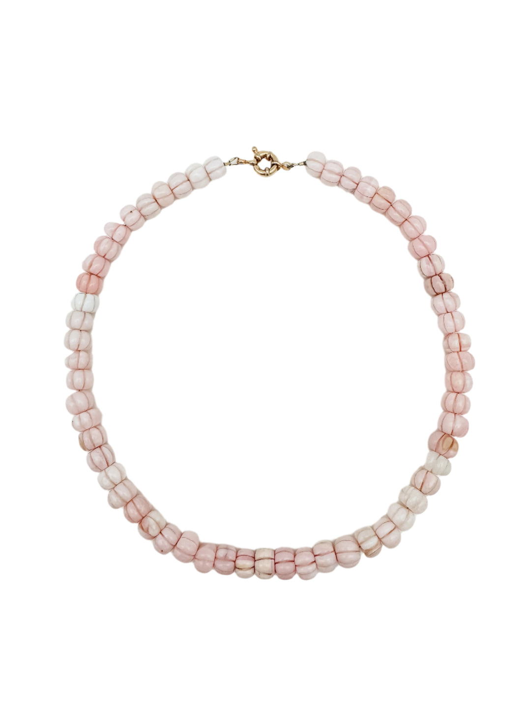 Hand Carved Pink Opal Ncklace