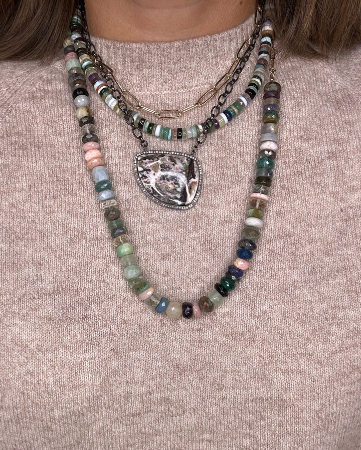 Scanlandia Gemtone and Diamond Necklace