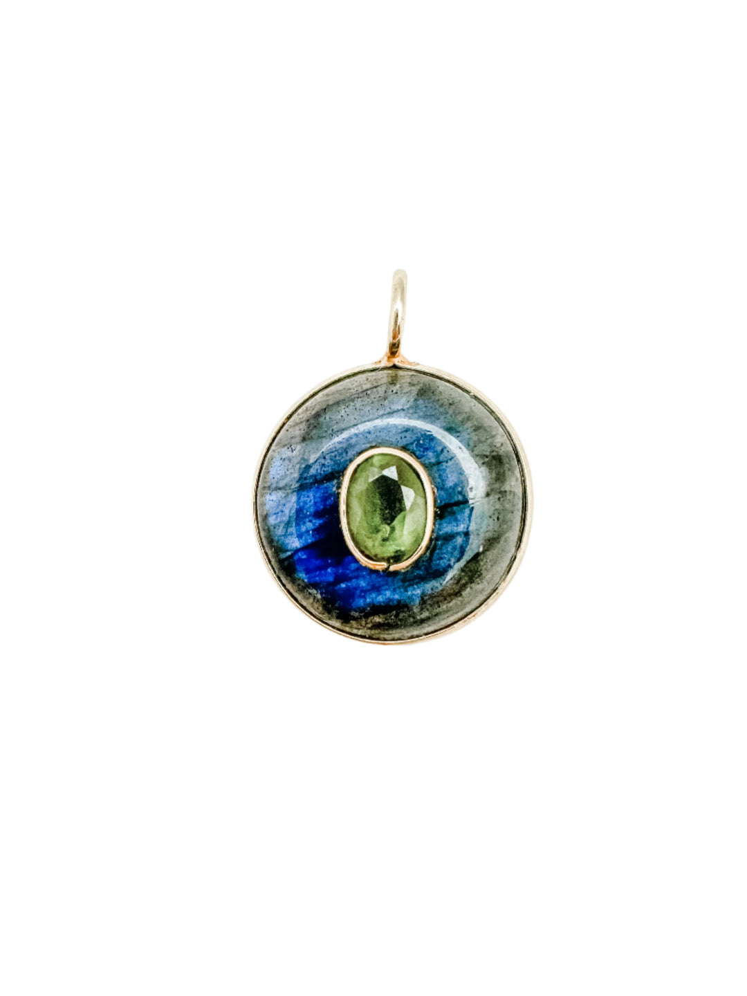 Labradorite and Peridot Charm