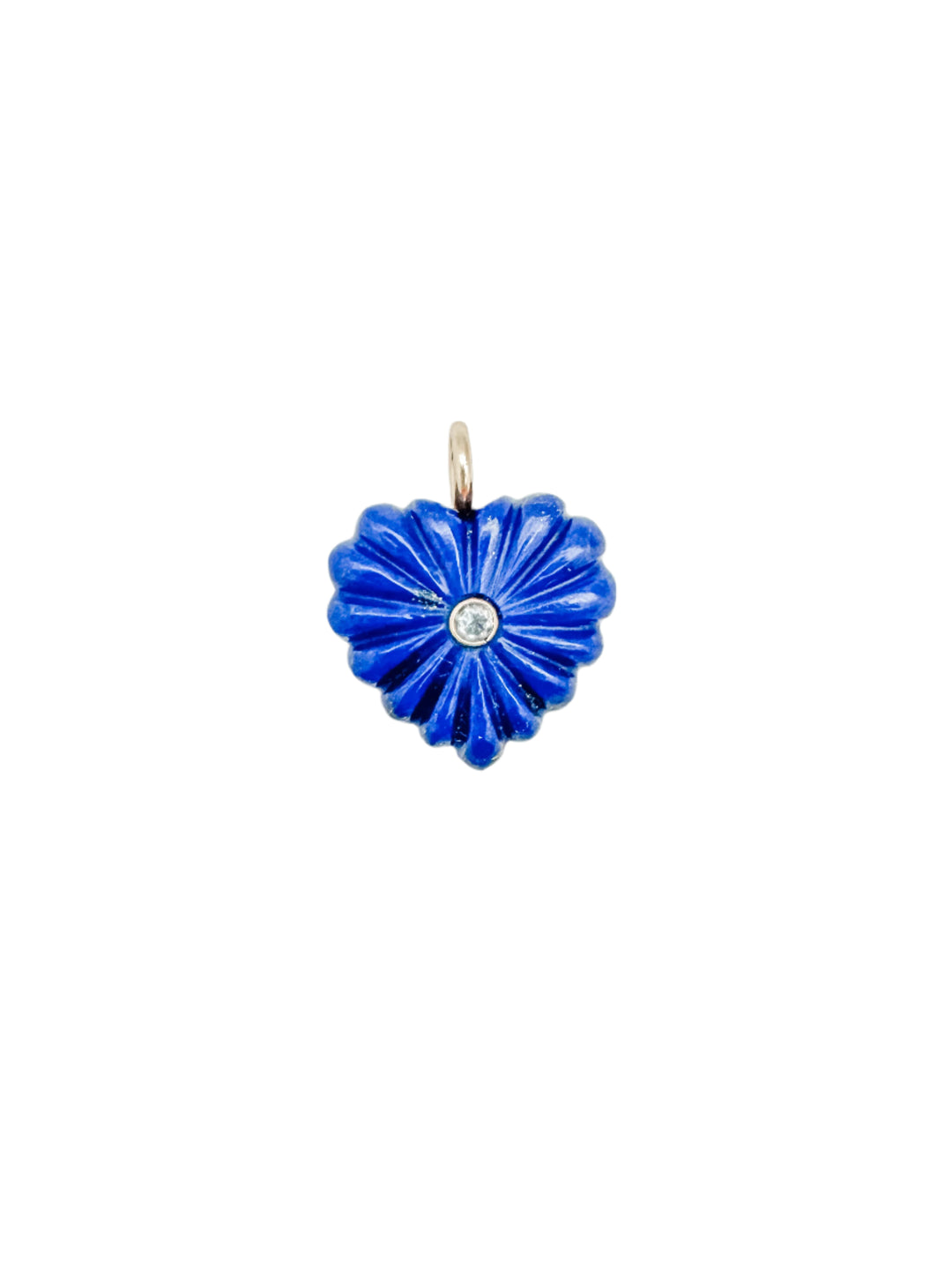 Lapis Heart Charm