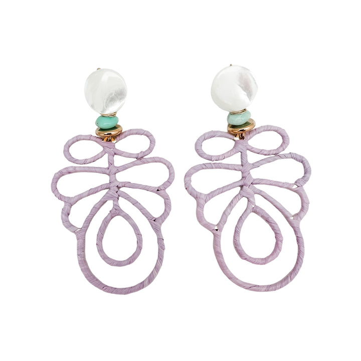 Tybee Raffia Statement Colorful Earring
