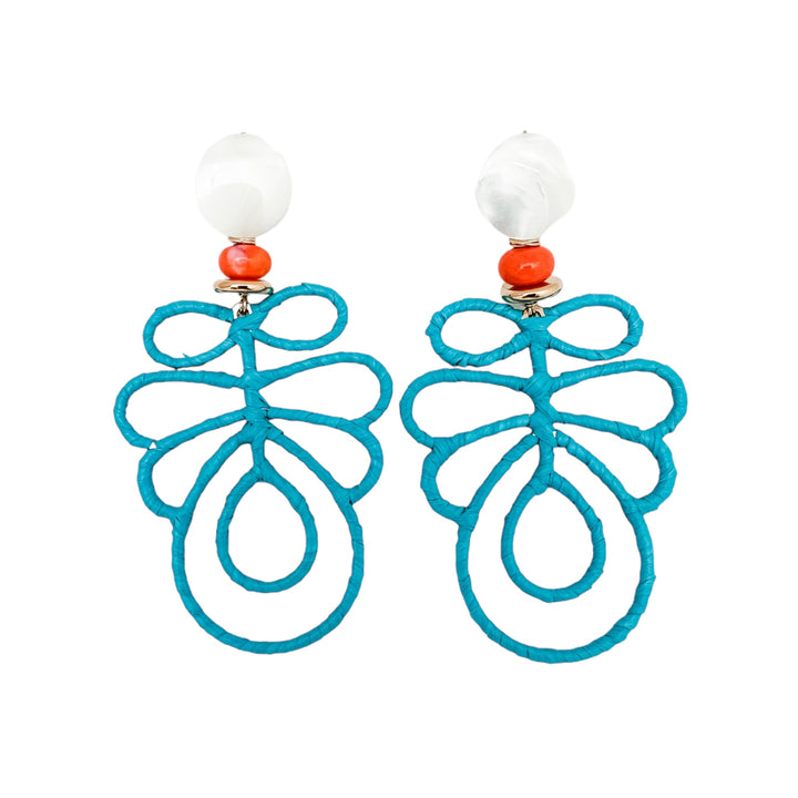 Tybee Raffia Statement Colorful Earring