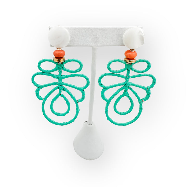 Tybee Raffia Statement Colorful Earring