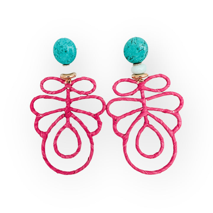 Tybee Raffia Statement Colorful Earring