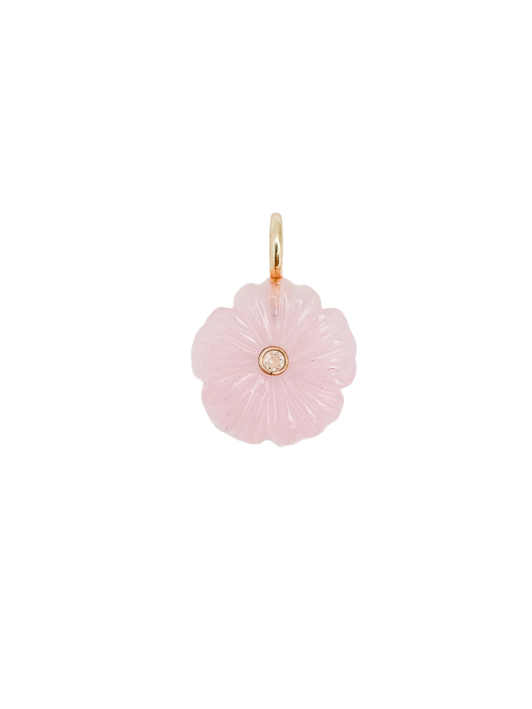 Rose Quartz Flower Charm