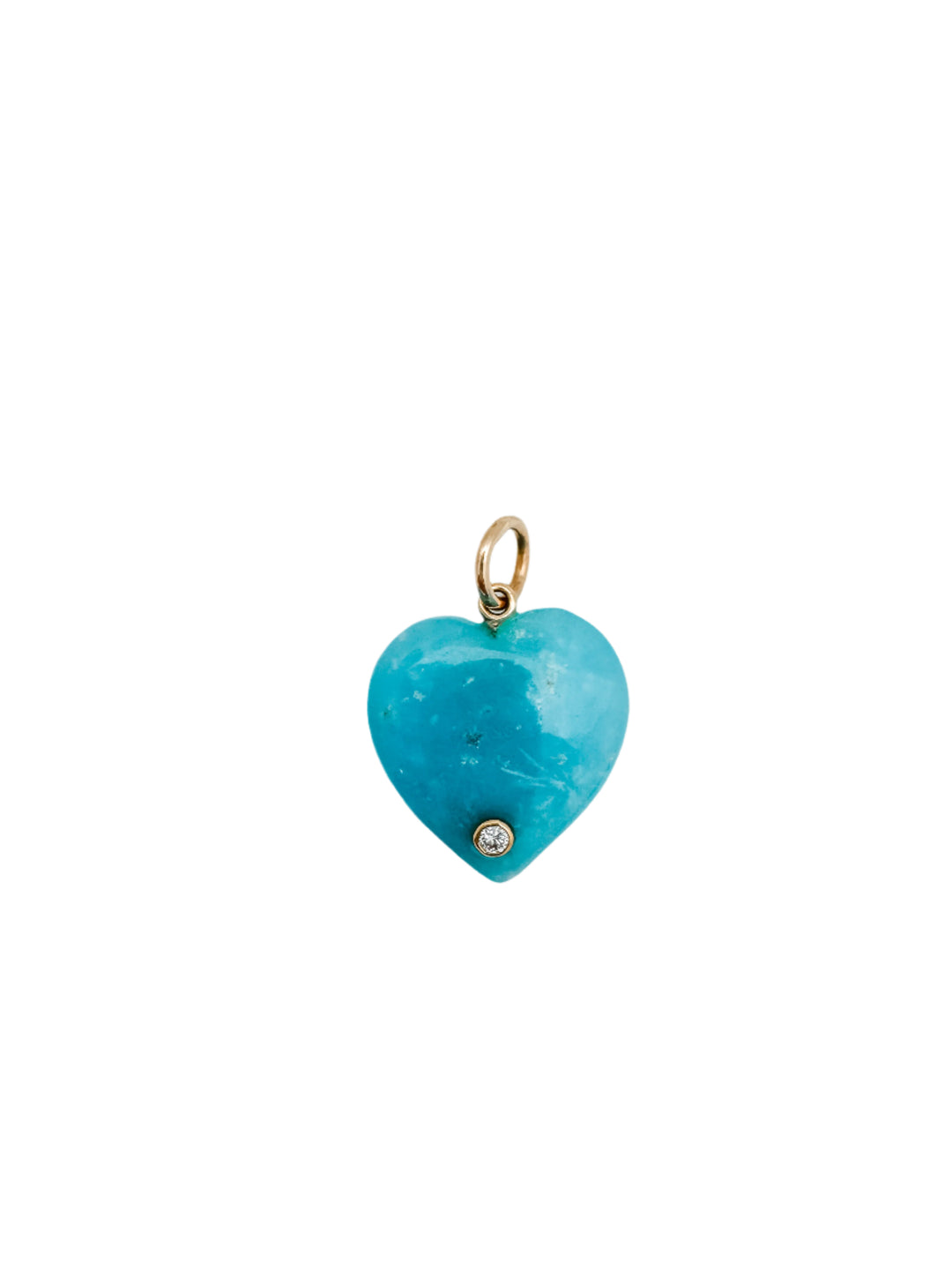 Teal Blue Calcite Heart