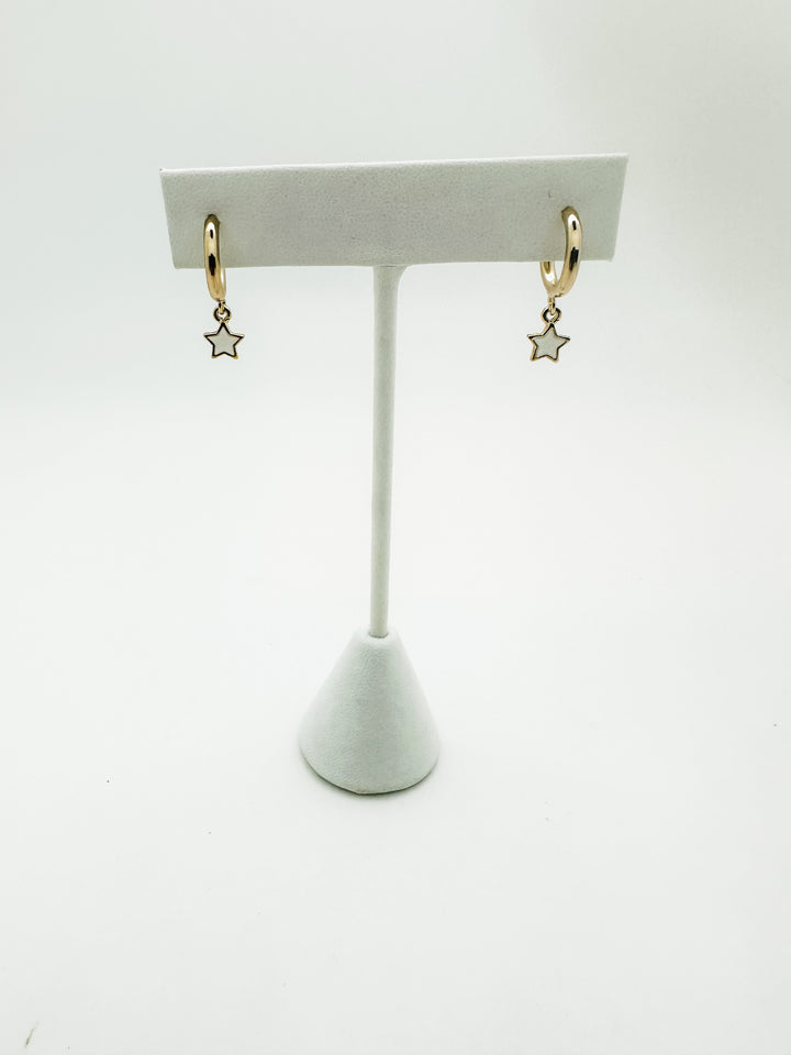 Star Drop Hoops