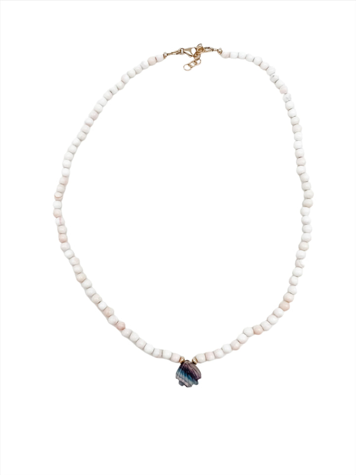 Elise Fluorite Shell Necklace