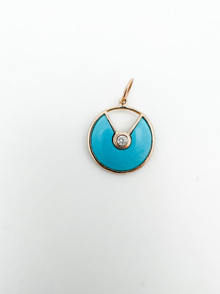Turquoise Deco Pendant