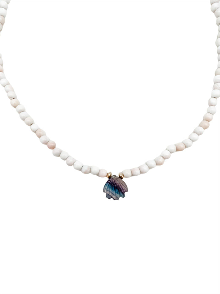 Elise Fluorite Shell Necklace